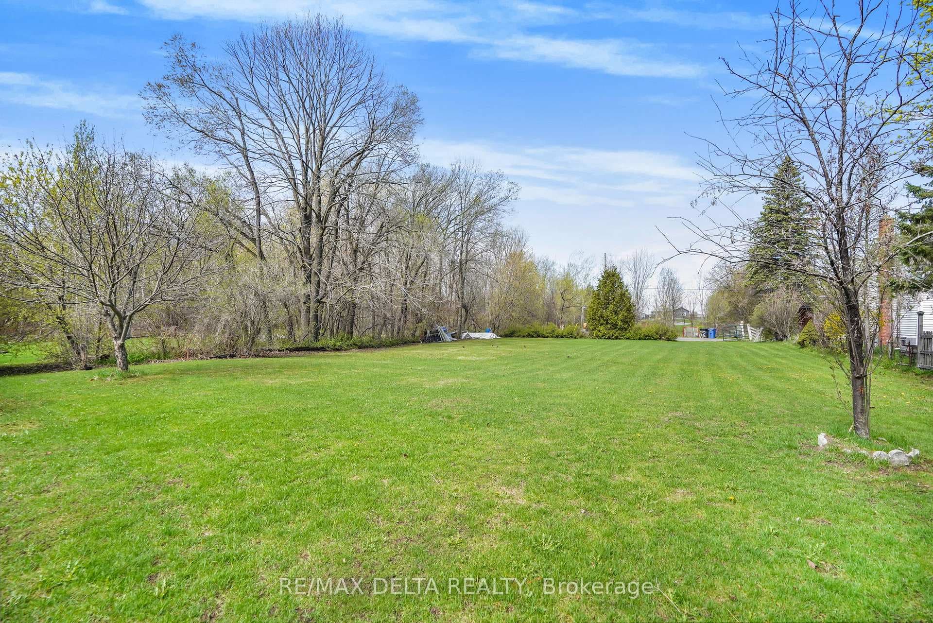 An expansive back yard.