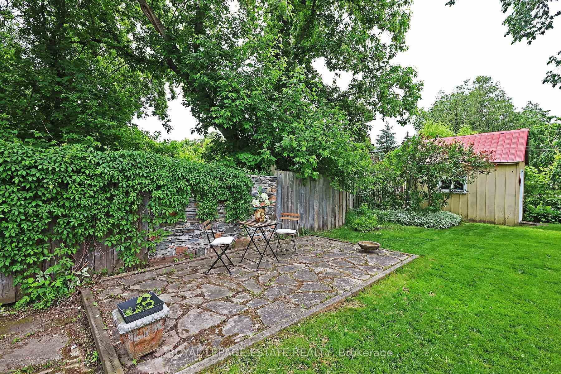 Stone patio & hand built feature wall