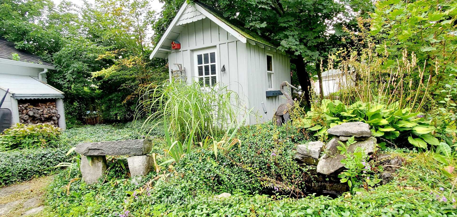 Garden Shed & Pond feature