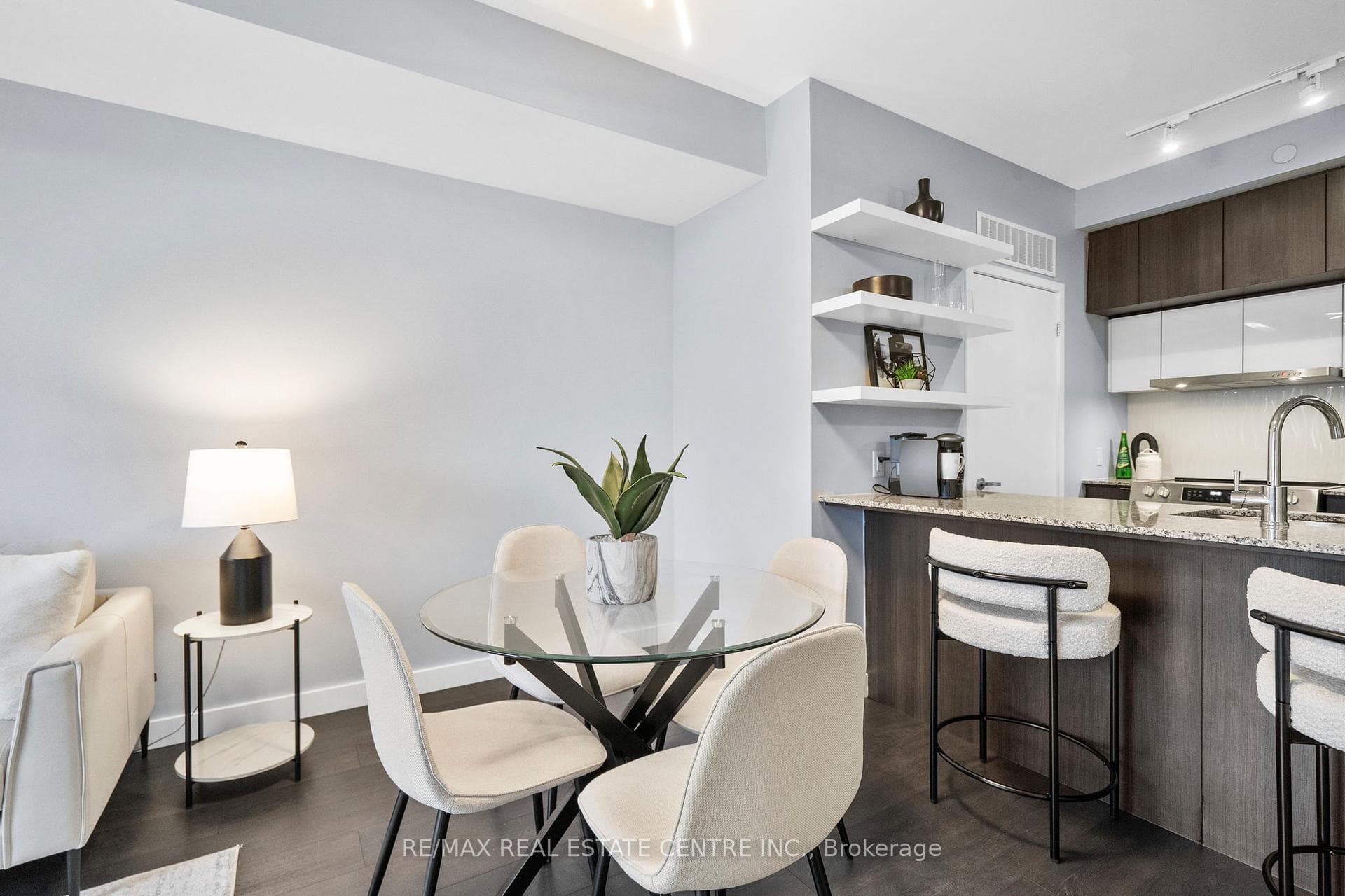 Open-concept living & dining area