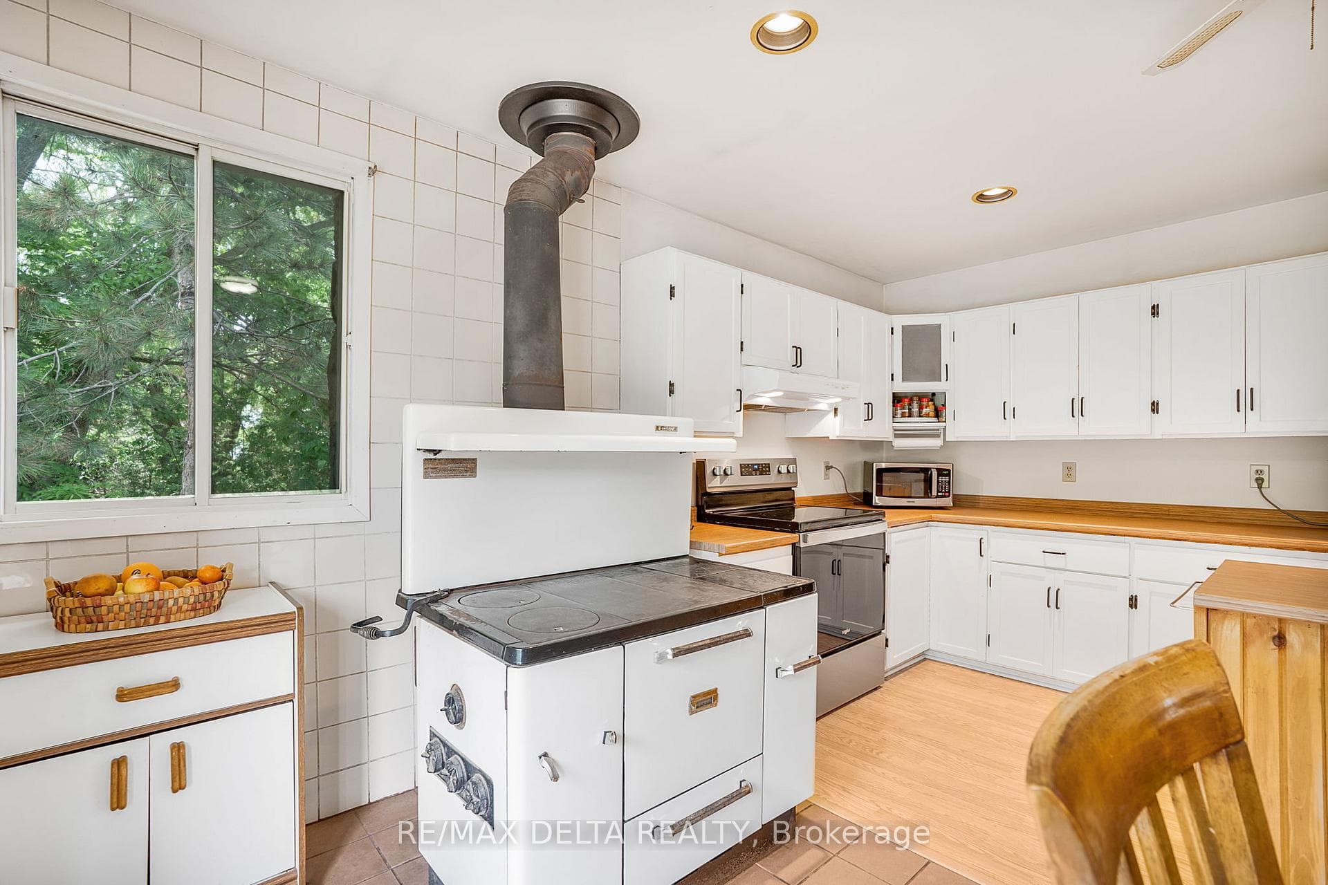 Cookstove in kitchen.
