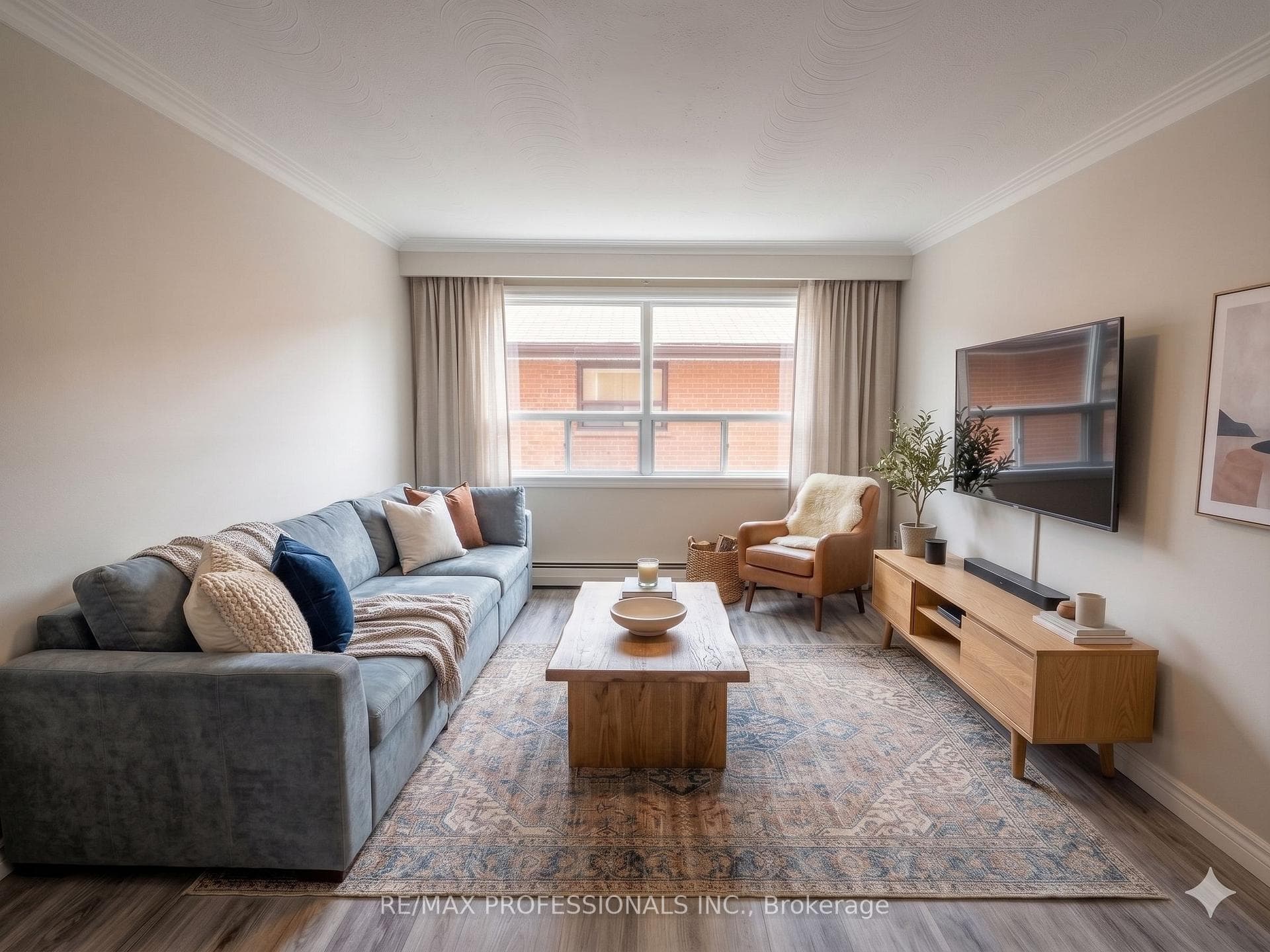 AI Generated version of living room staged