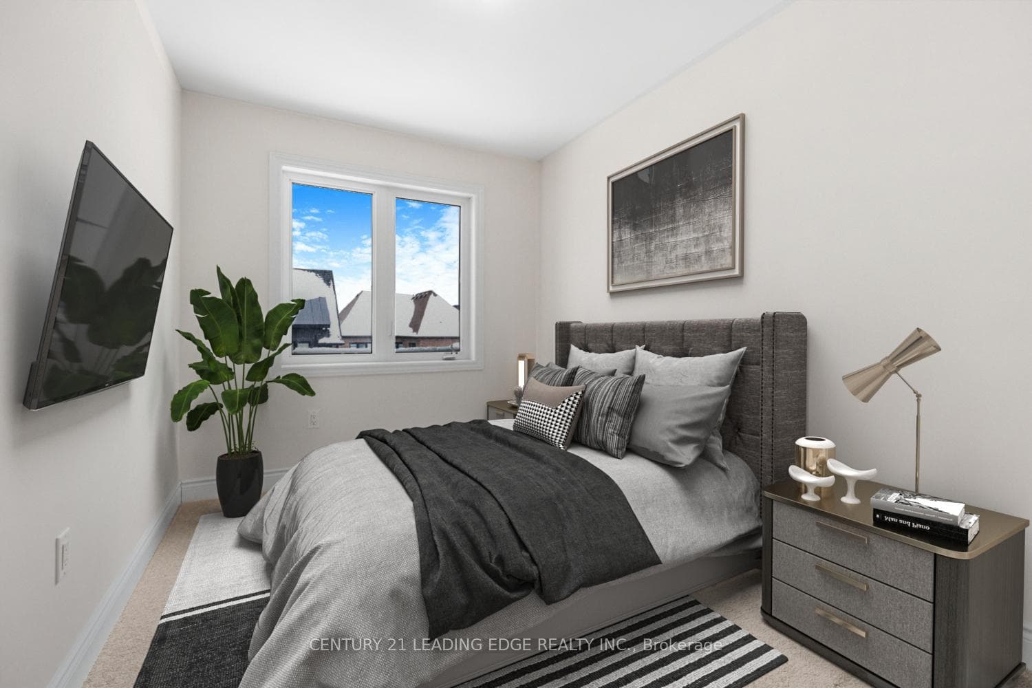 Virtually Staged 2nd Bedroom