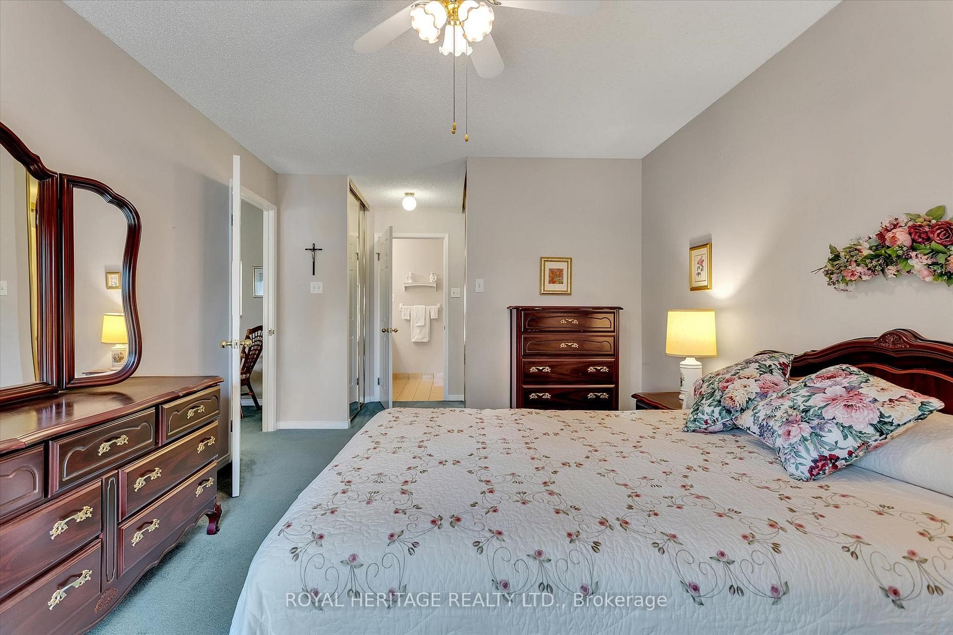 Spacious plus double closets.