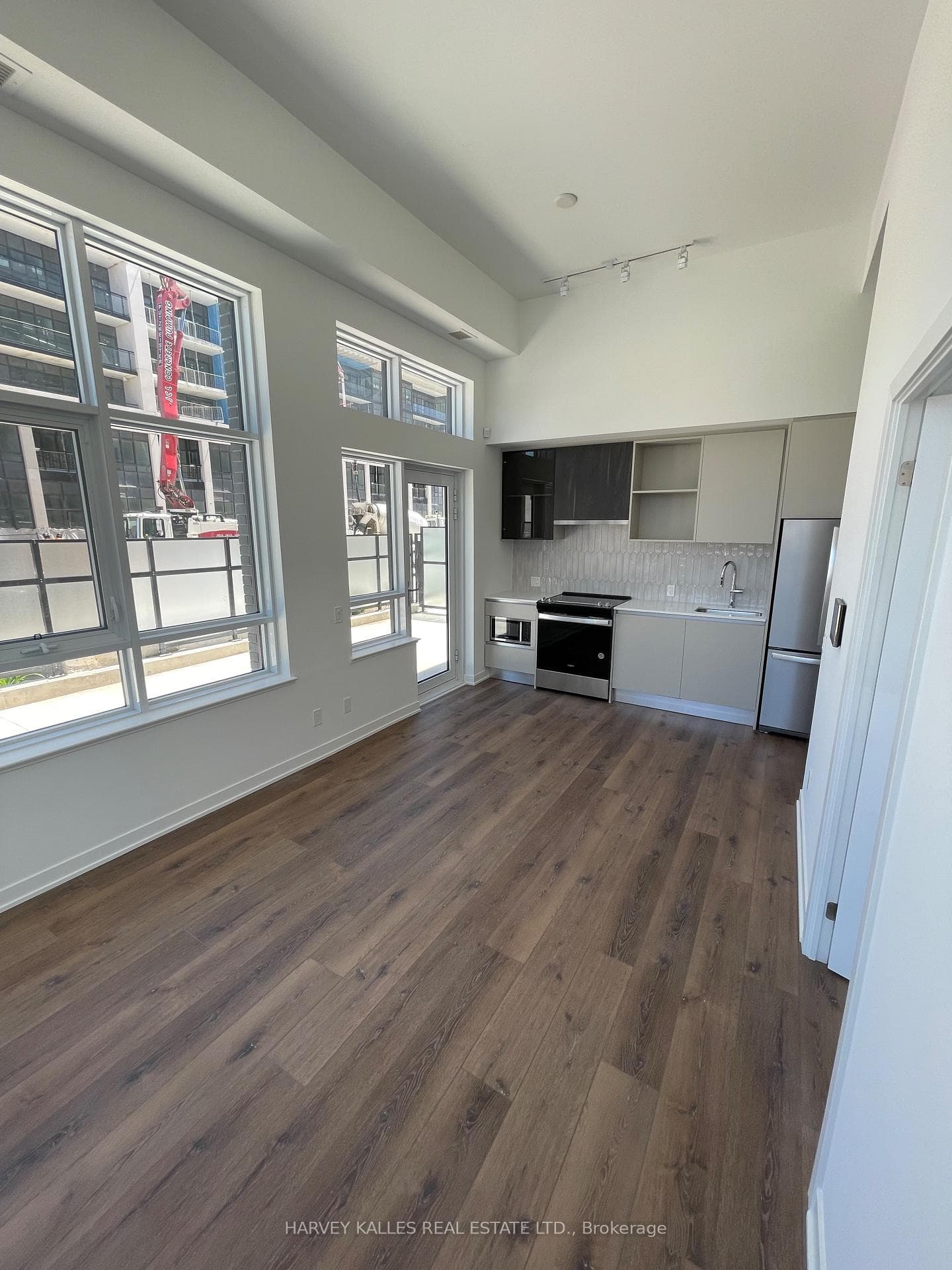 living room area open to kitchen