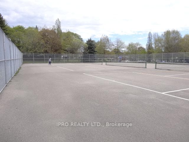 Tennis in park at end of street