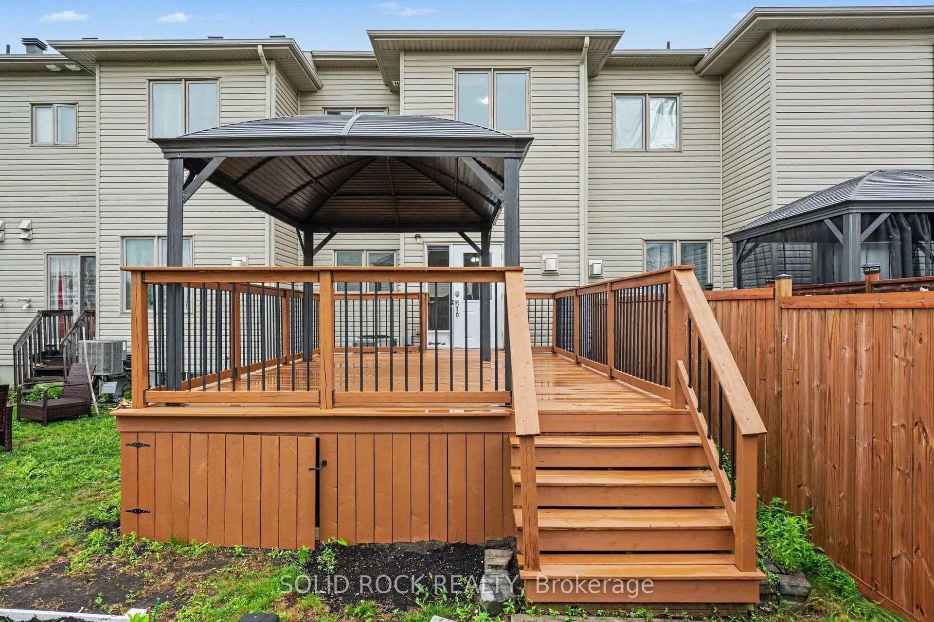 Back deck with gazebo