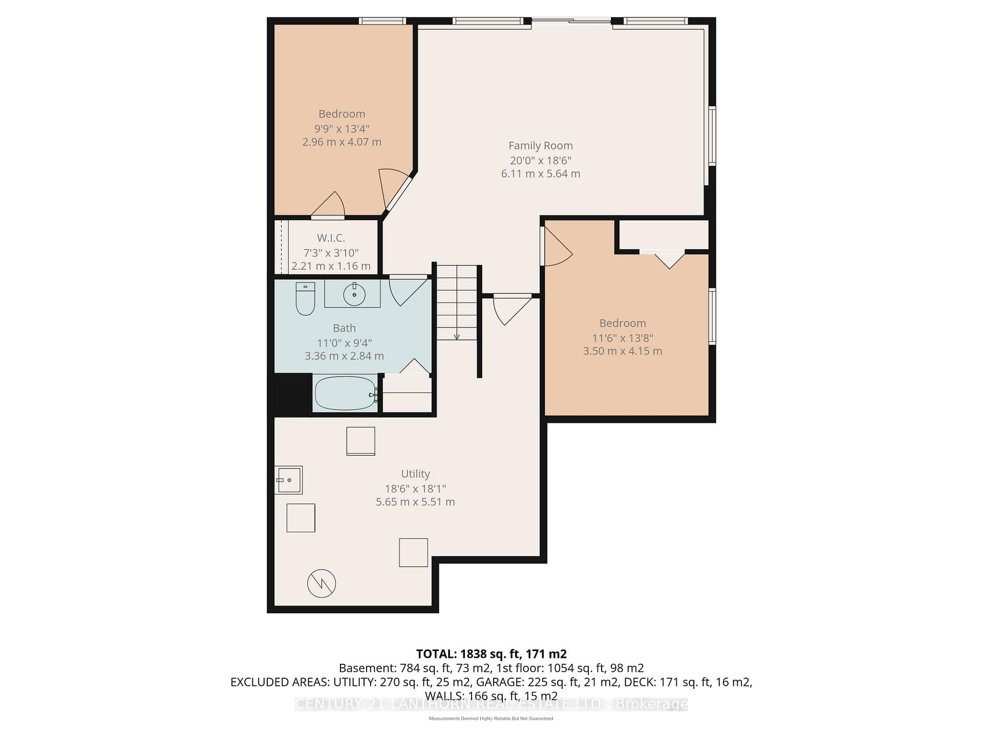 Lower level floor plan