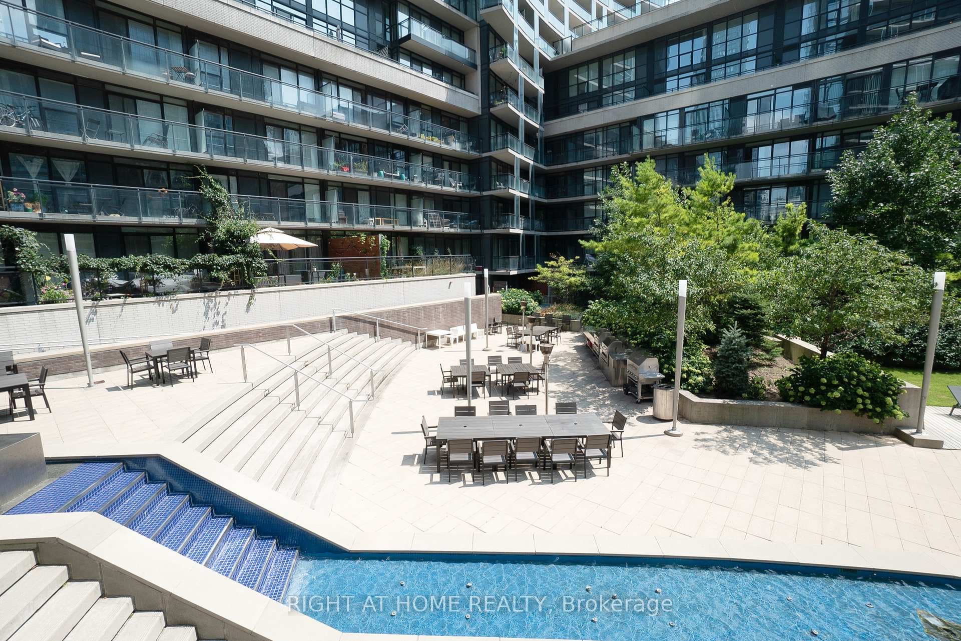 Fountain wraps around your balcony