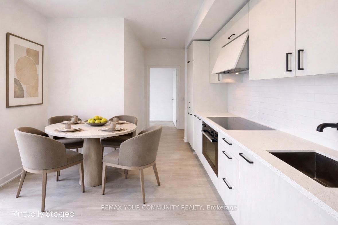 Virtually Staged Kitchen Comb/with Dining Room