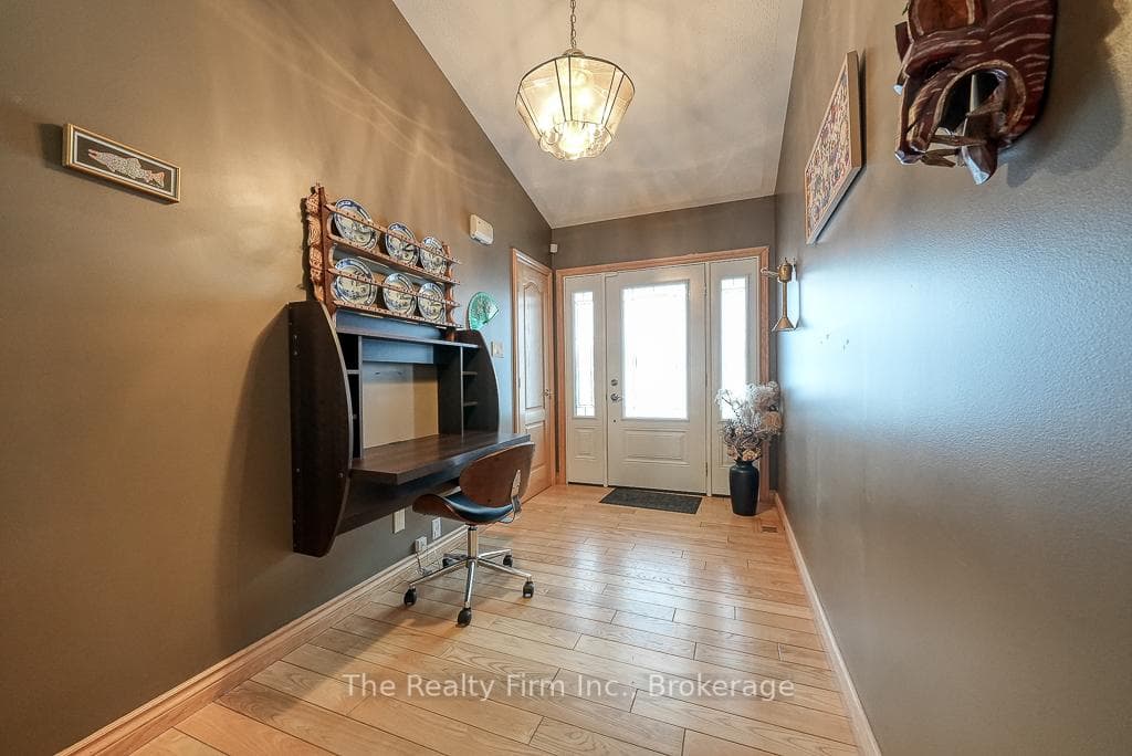 Spacious foyer with hall closet
