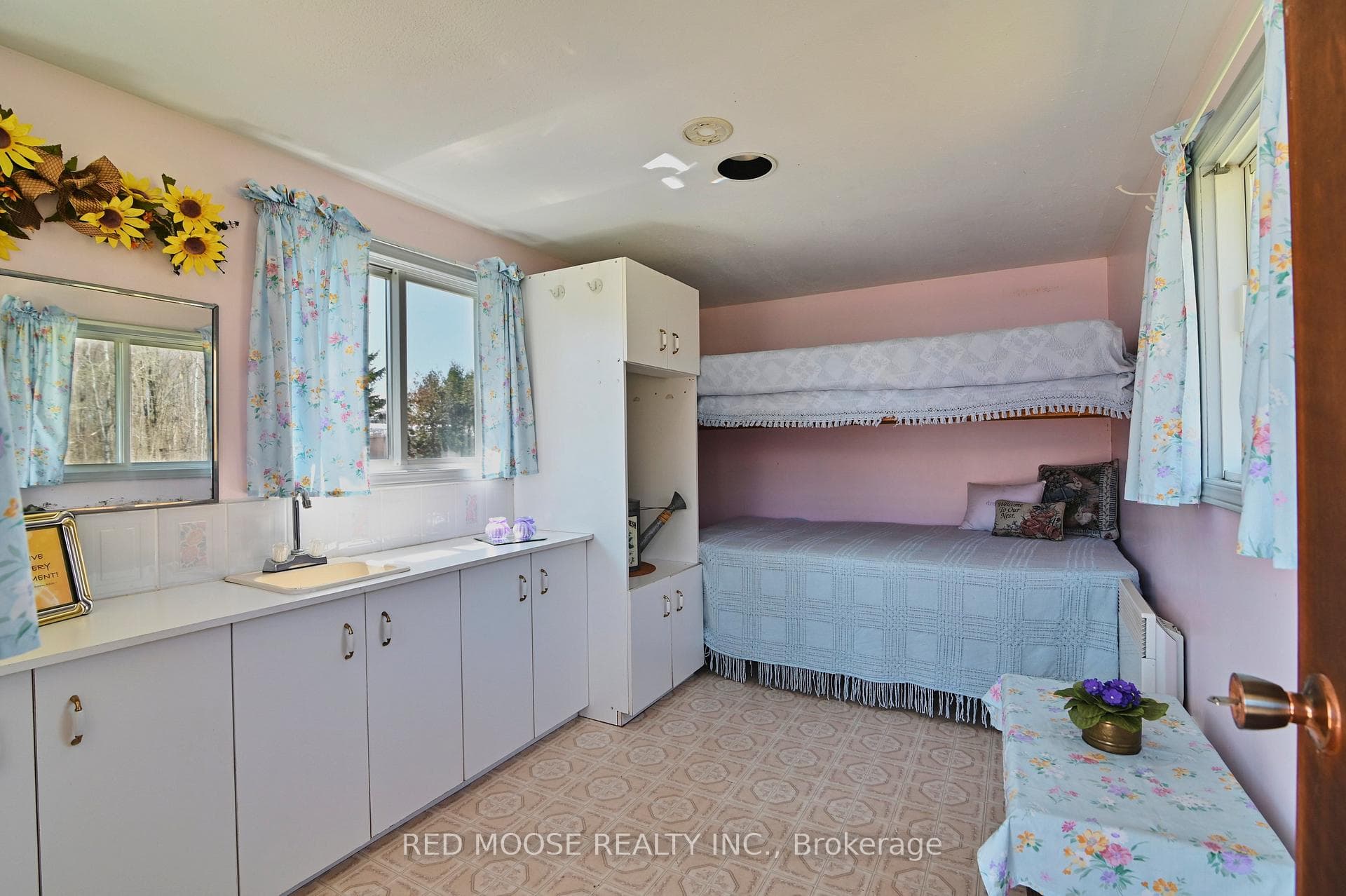 Inside the bunkie/cabana
