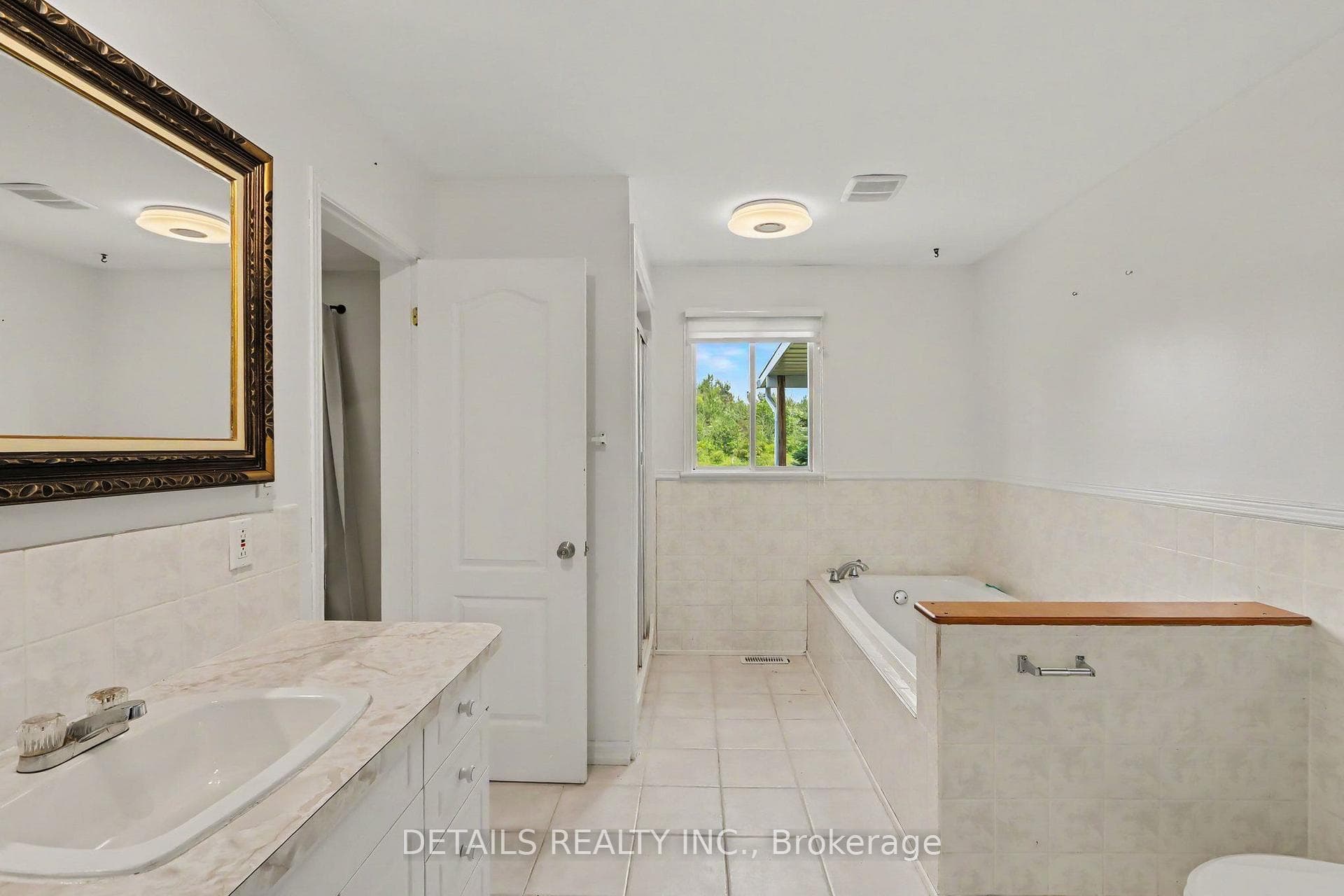 Large bath with tub and separate shower