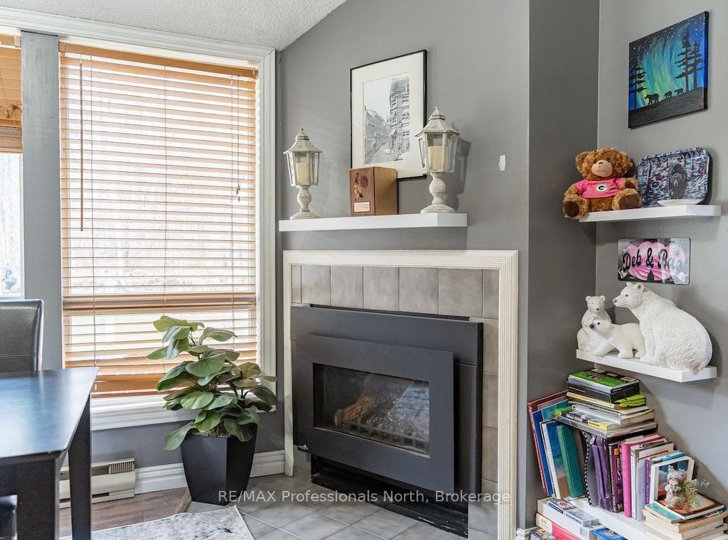 Fireplace In Dining Area