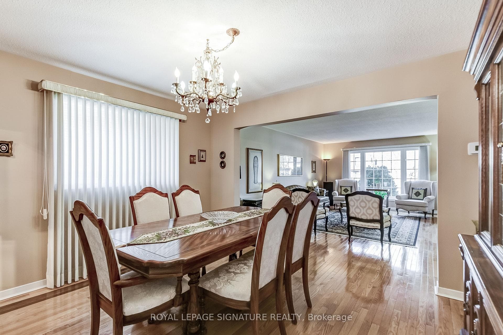 Open Concept Dining Room with Large Window