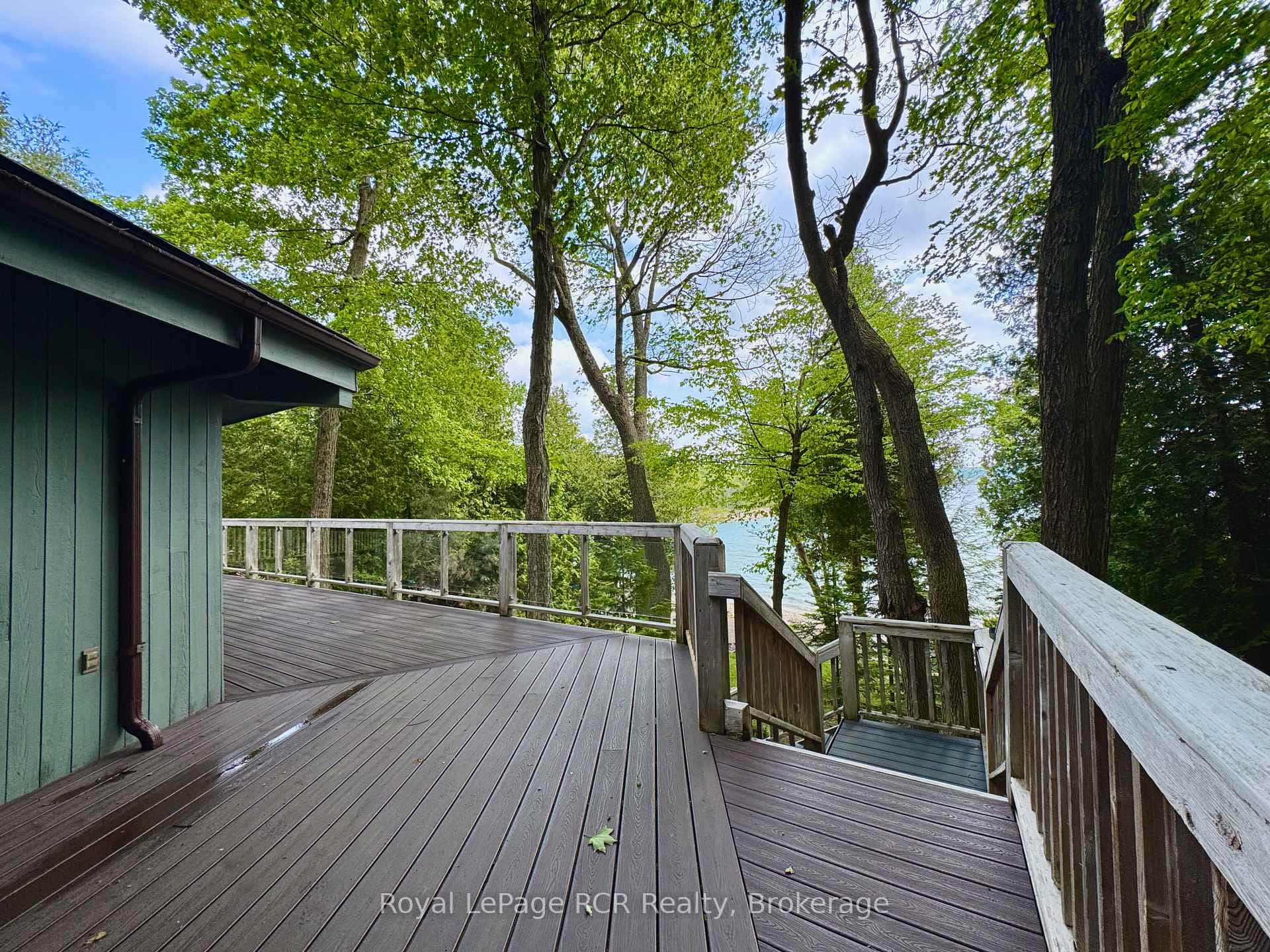 Stairs to waterside area.