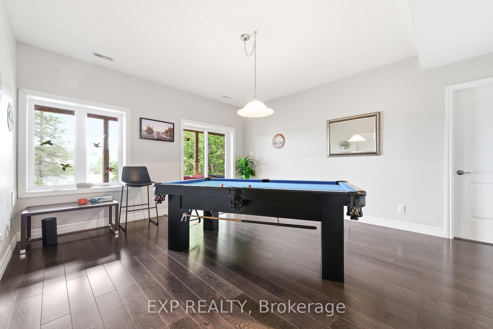 Family room with walk out
