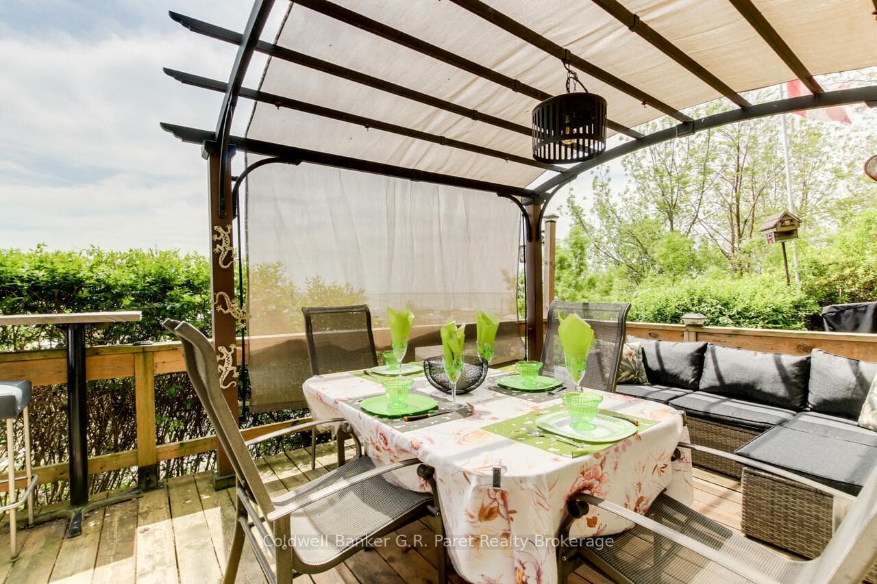Outdoor dining area.