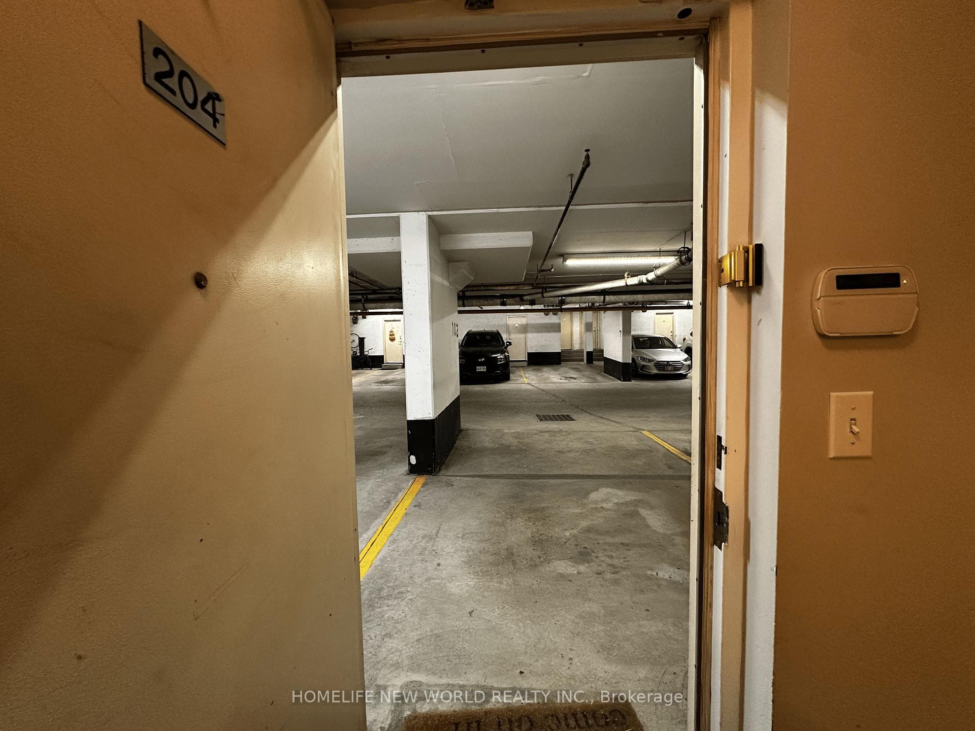 Basement exit to parking