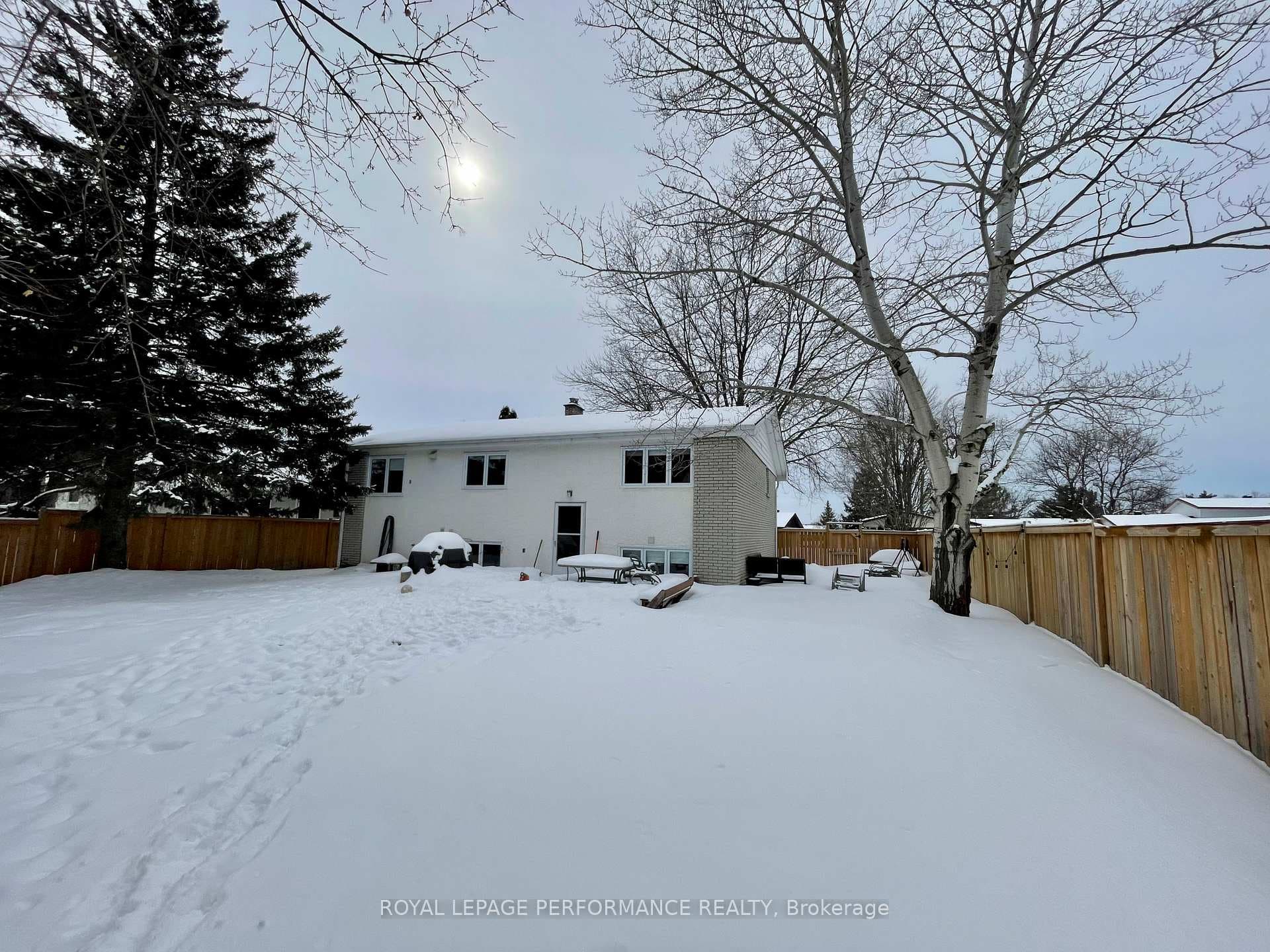 Large, fenced Backyard
