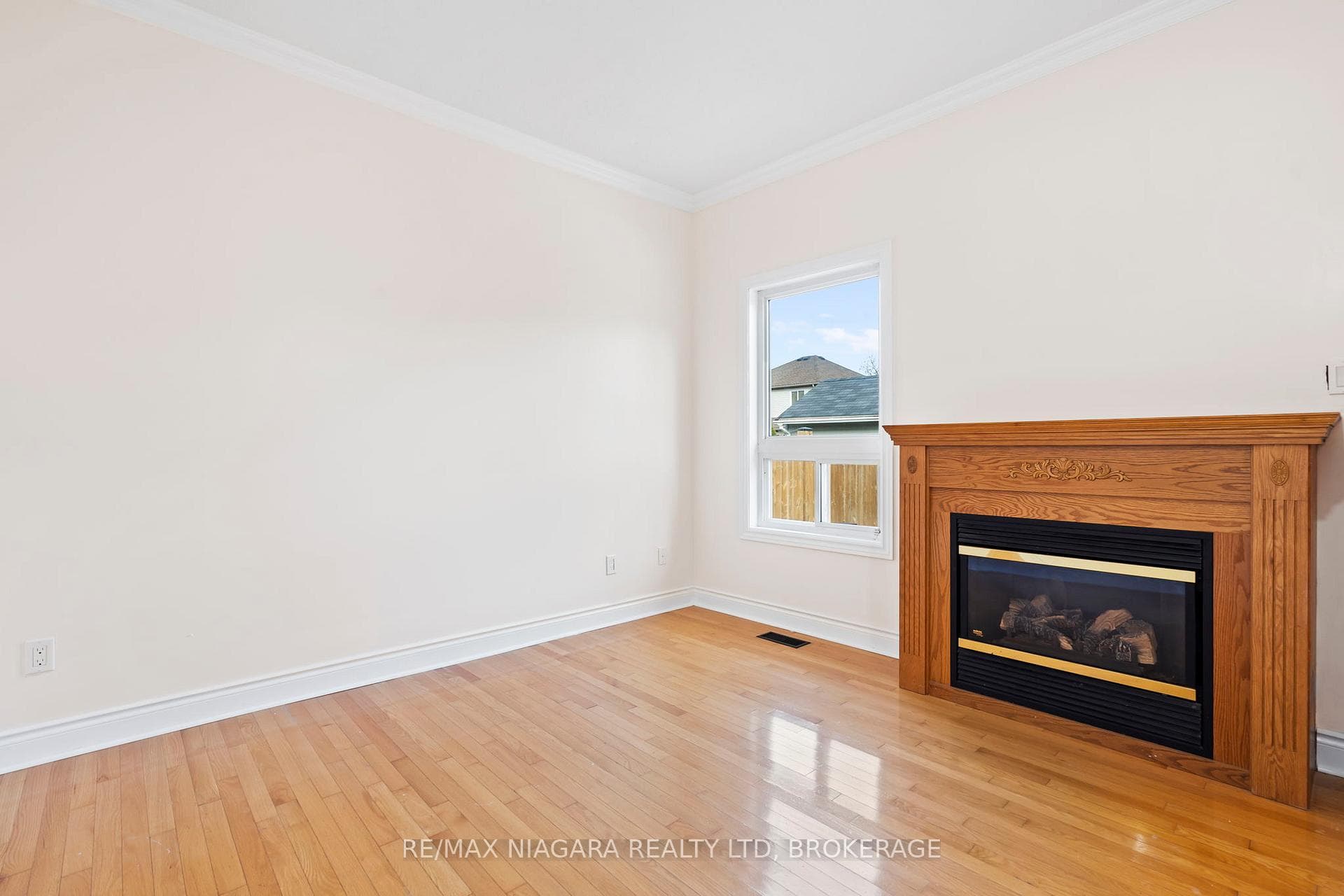 Bedroom or den with gas fireplace