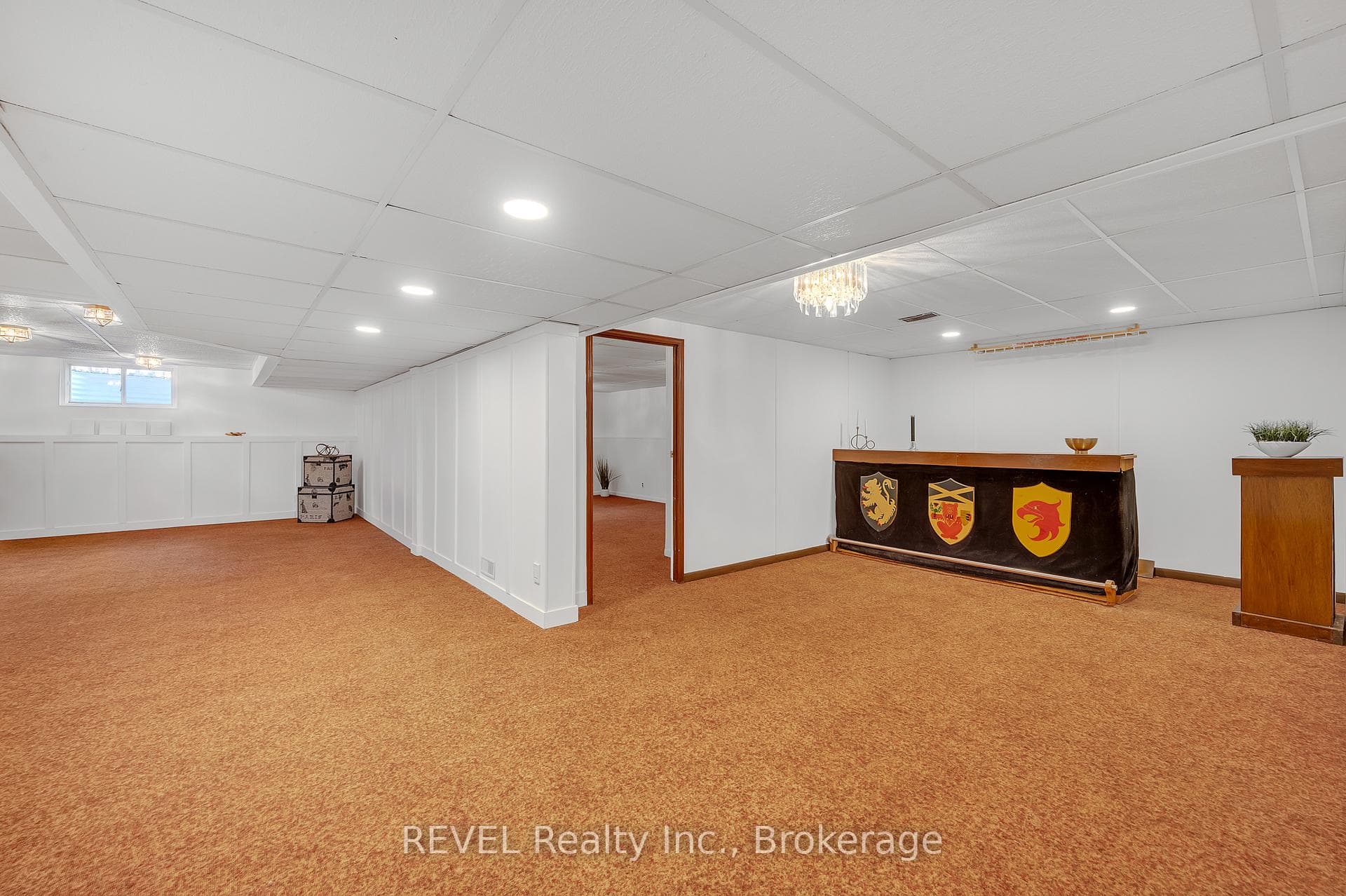 Huge basement family room / bar