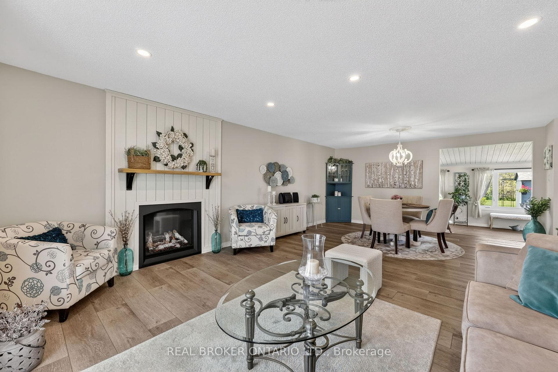 Family Room open to dining