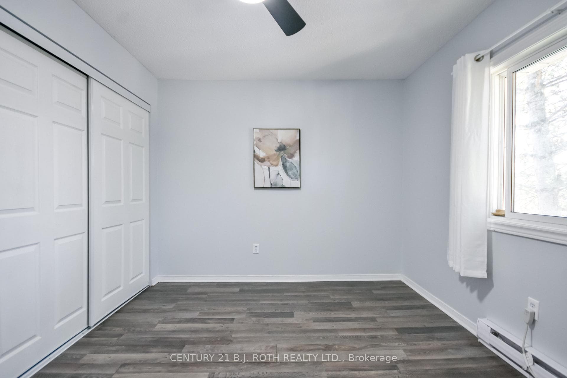 2nd bedroom with double closet.