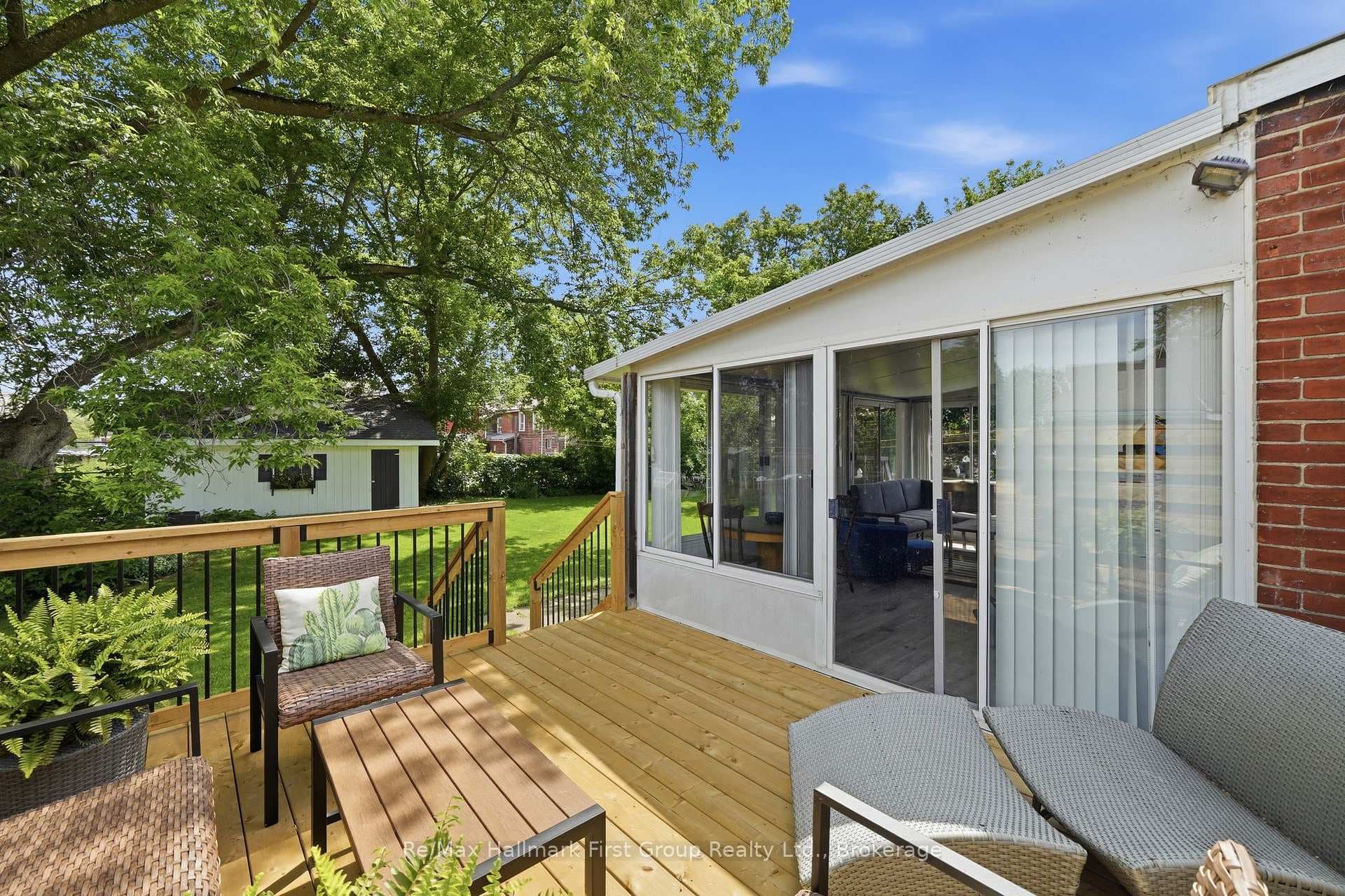 Deck with access to backyard