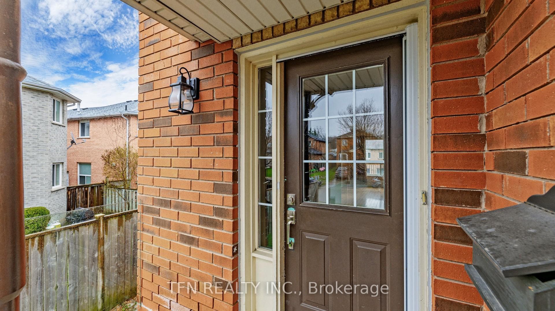overhang above the front door