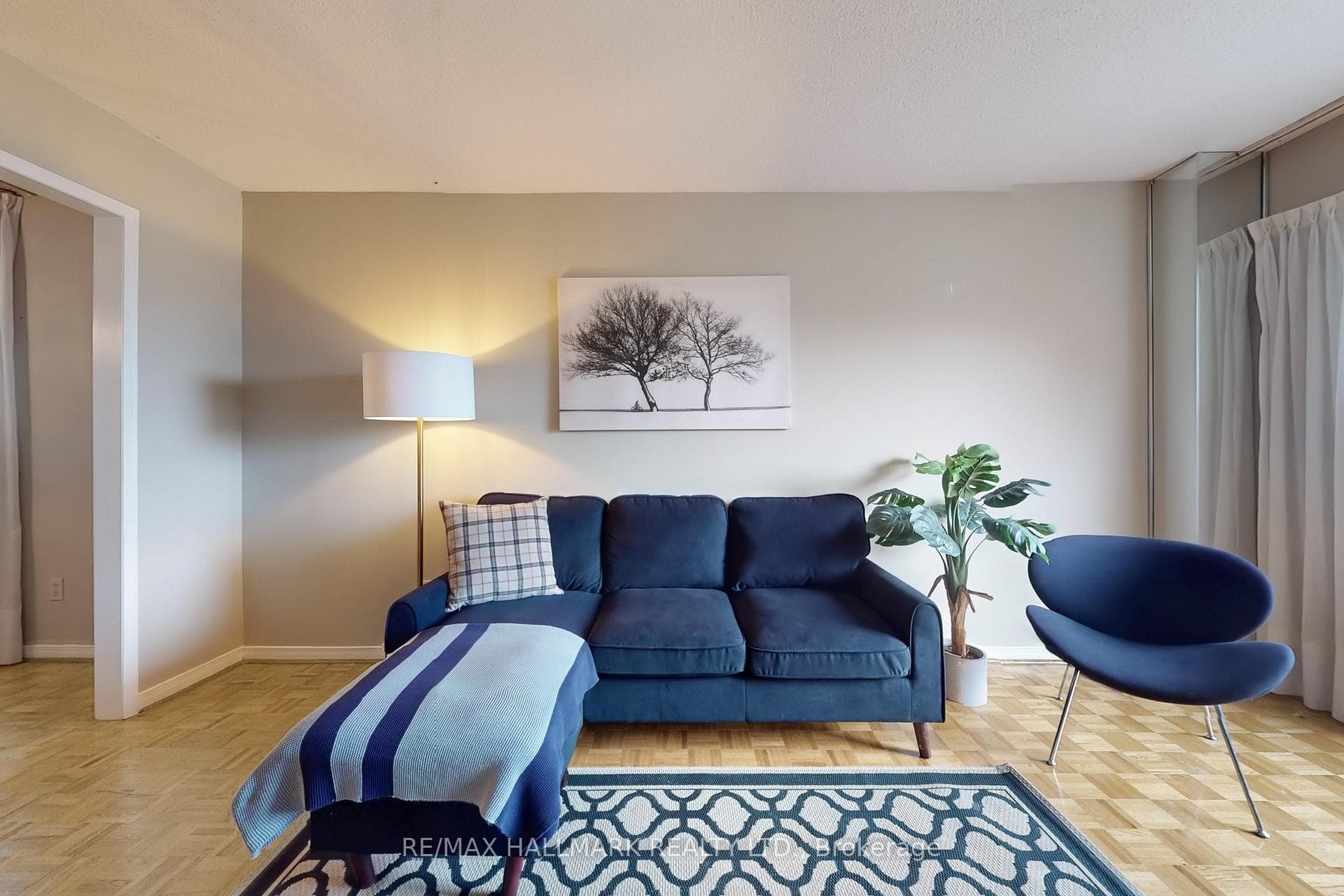 Front living room has parquet floors