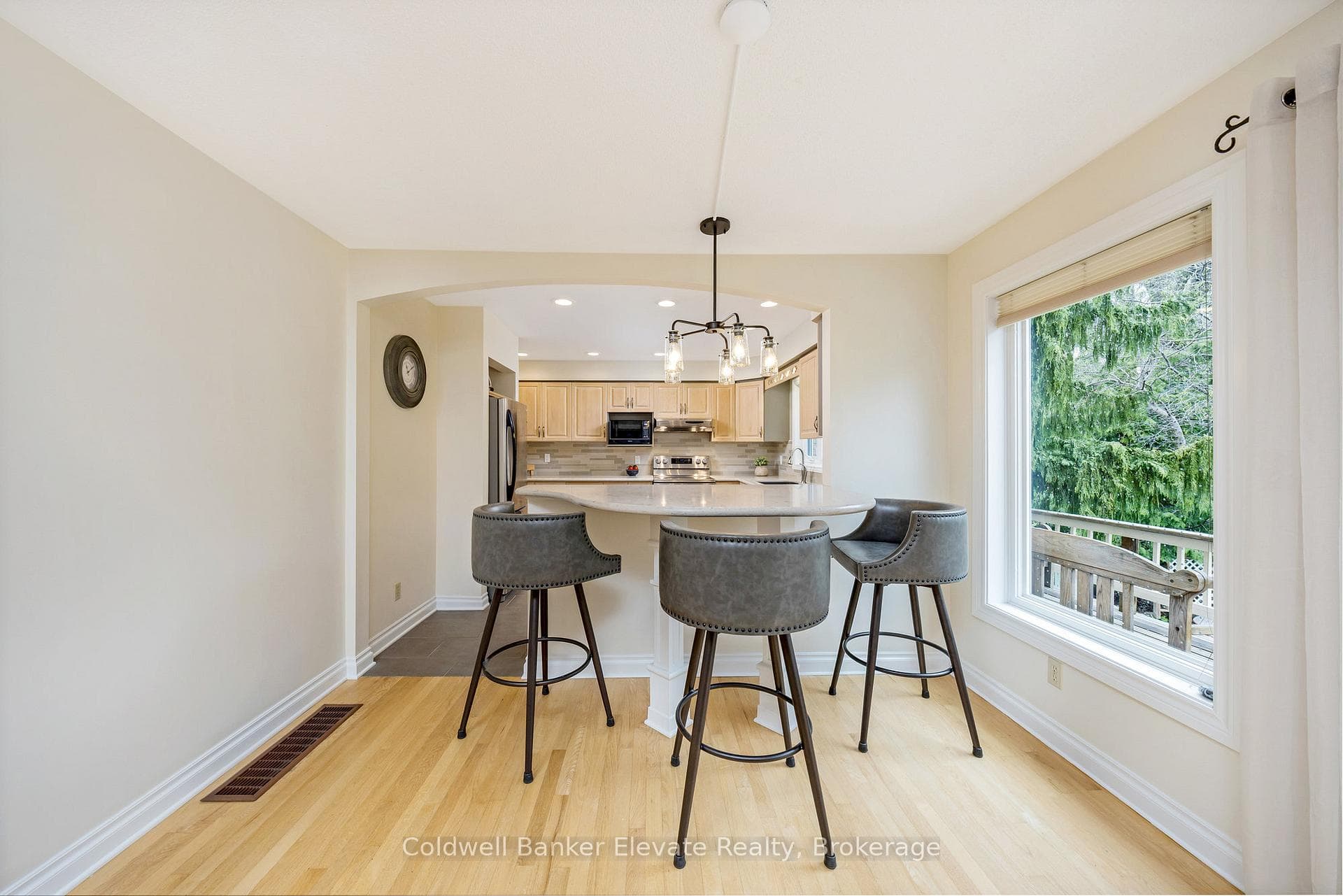 Custom Breakfast Area with Walk out to Forest View