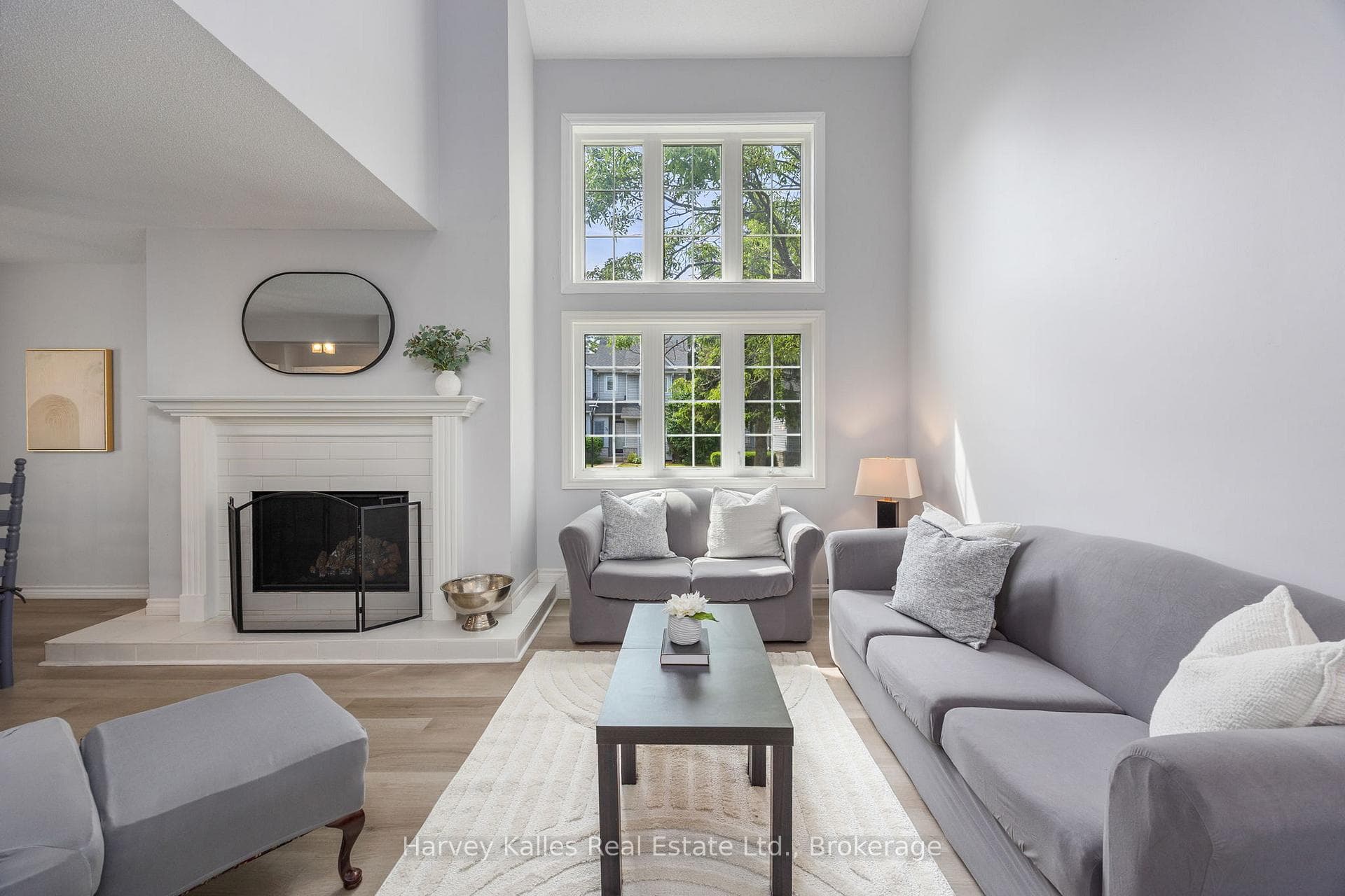 Living Room with big windows and south sunlight