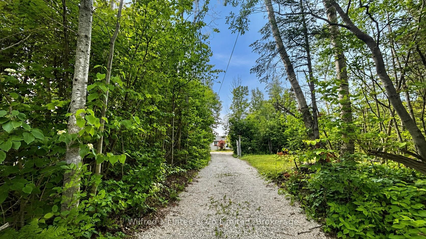 Cottage properties that nicely back from the road