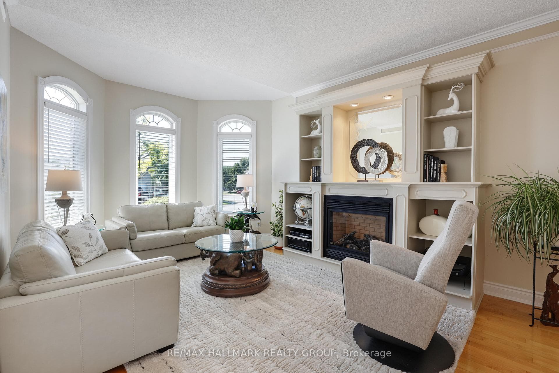 Fireplace and built in cabinetry