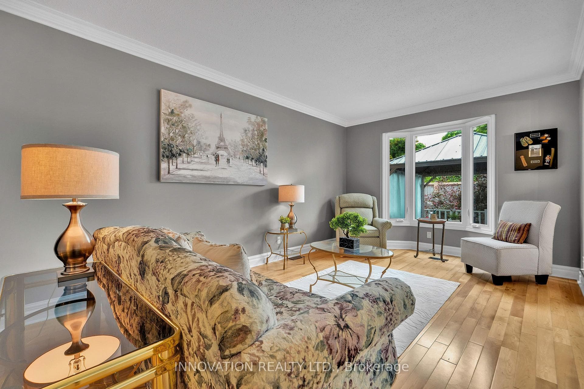 Great bay window in living room