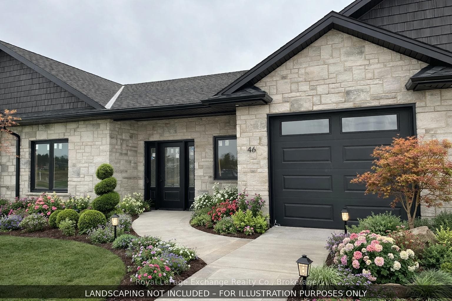 Landscaping not included for Illustration only