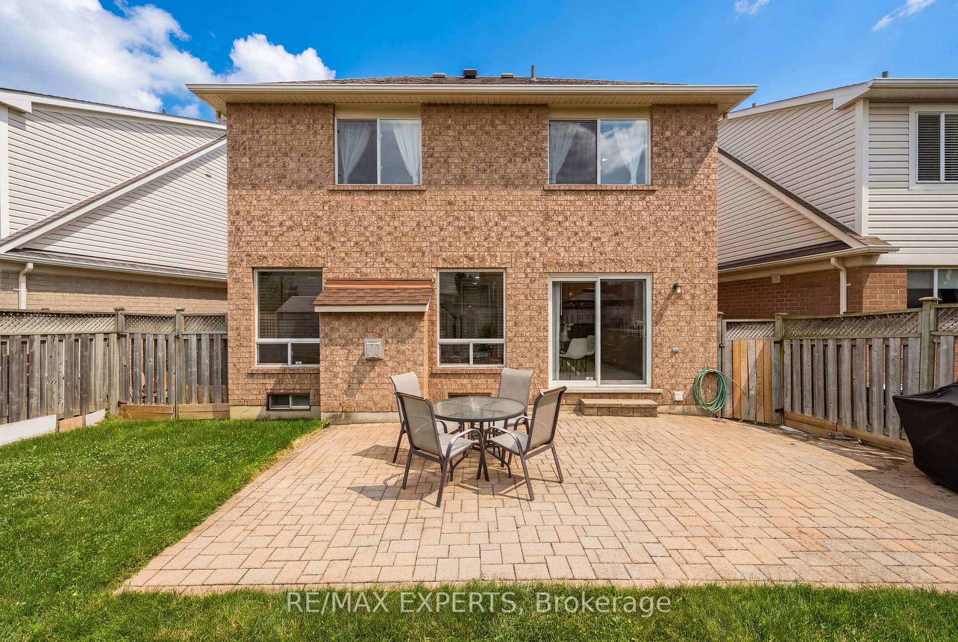 Hardscaped backyard