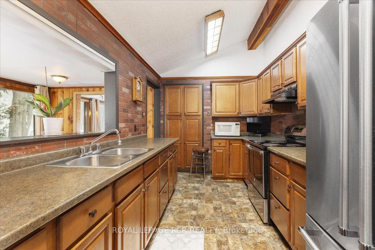 Kitchen overlooking dining room