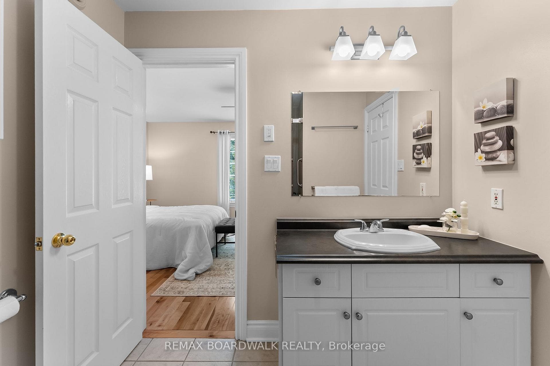 Nicely sized main bathroom.