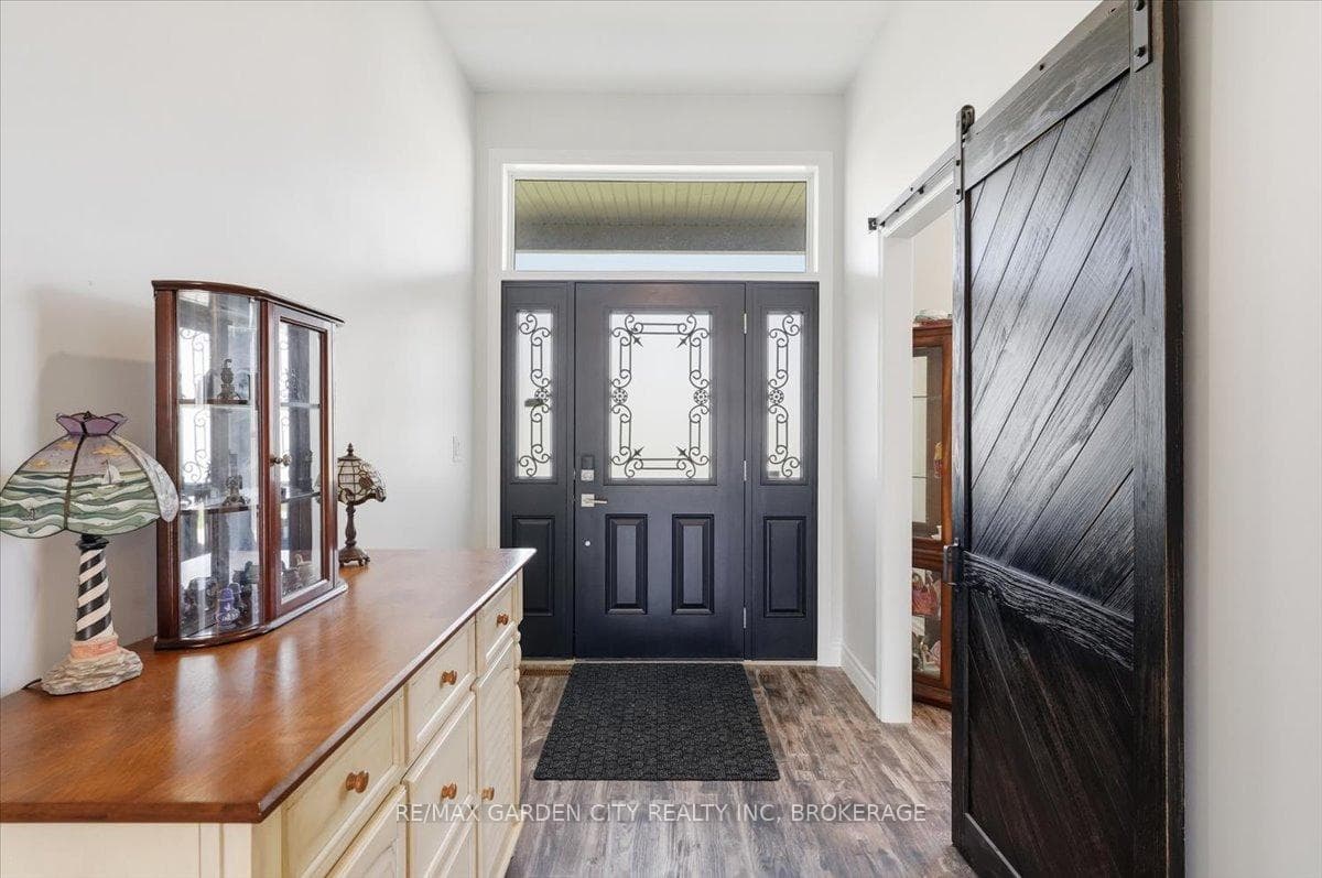 large foyer with Office at the front door