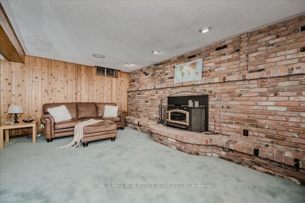 Recreation Room w/an Elmira Woodburning Fireplace