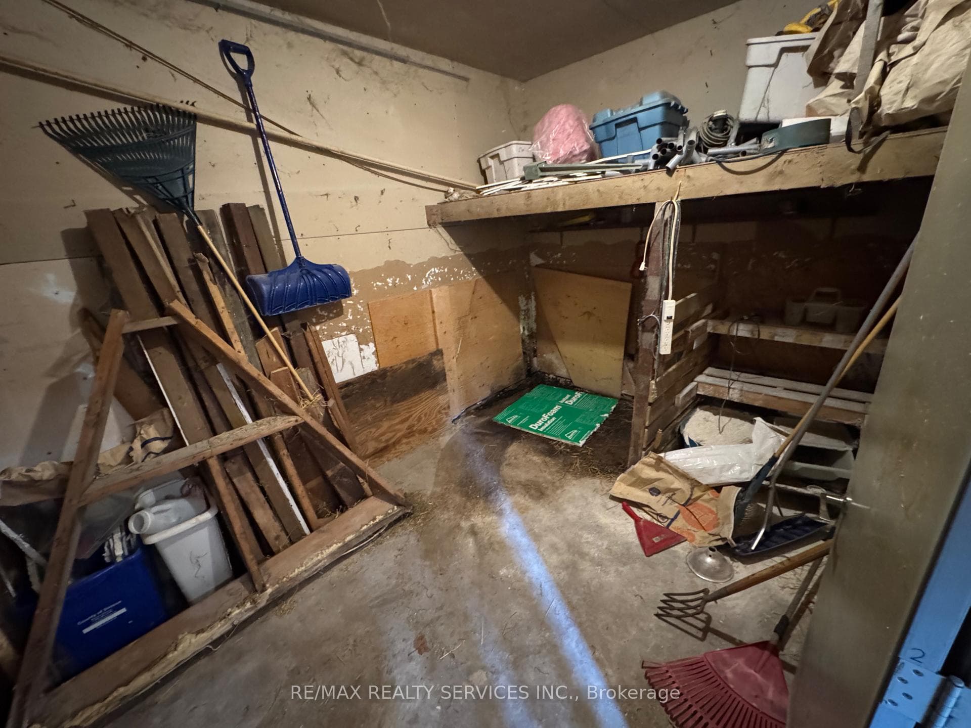 Seperate Storage Area Accessed From Workshop