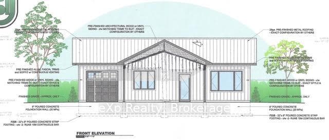 front of new build facing west