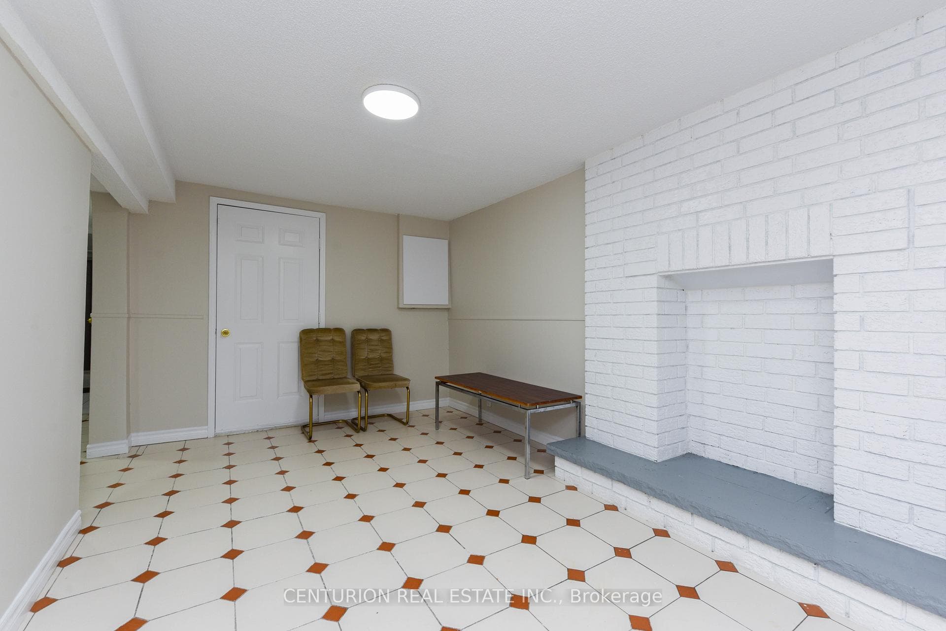 Basement living room and separate entrance door