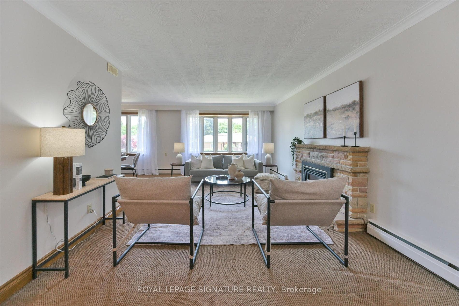 Living room with gas fireplace