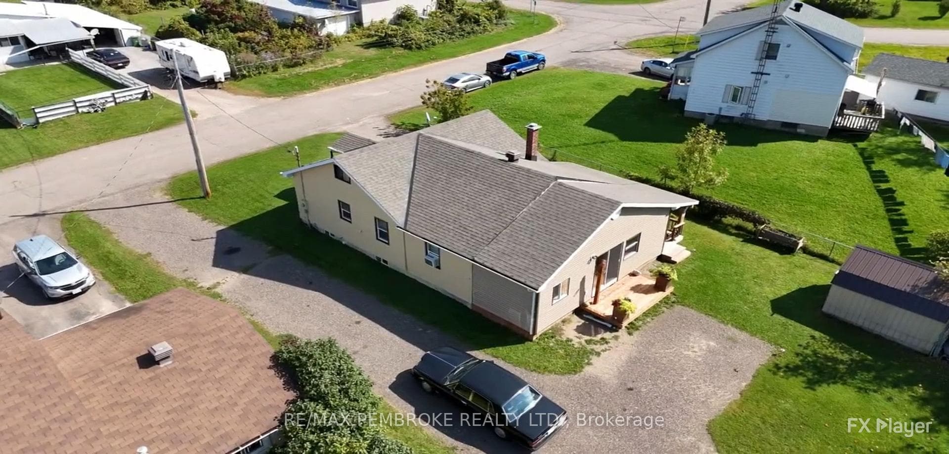 Newer roof shingles and duel driveways