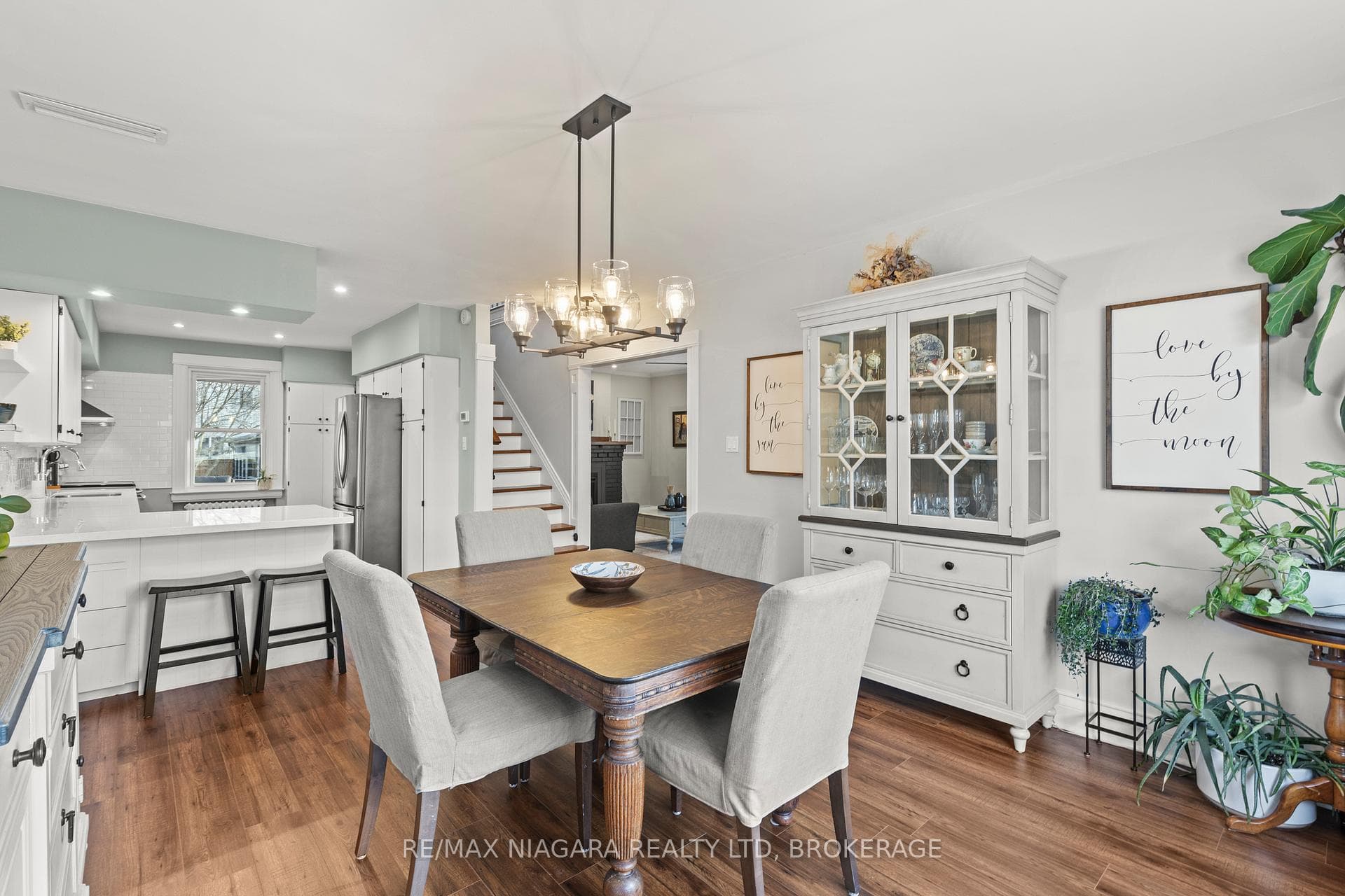 Dining room open to kitchen & living room
