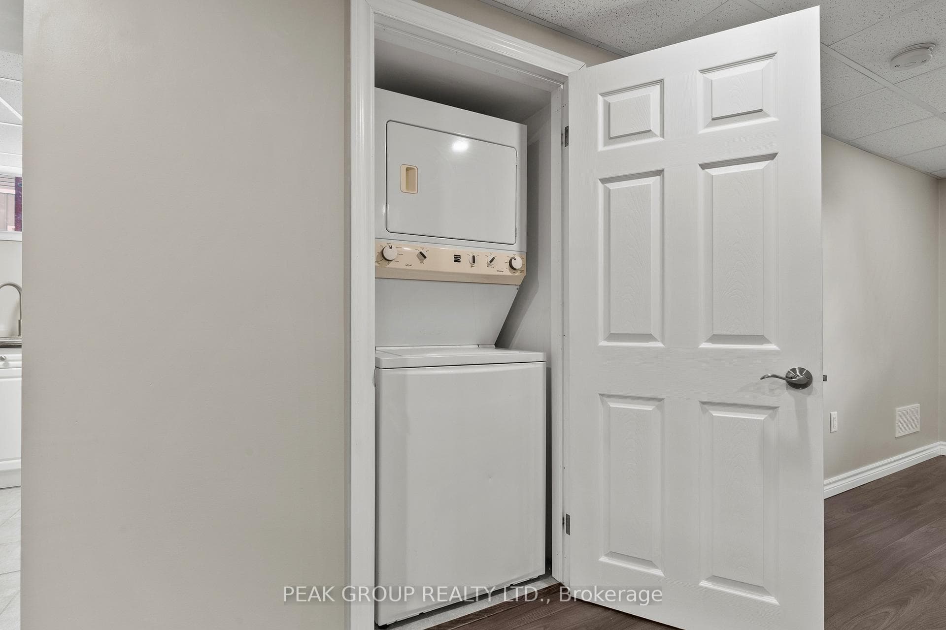 Lower unit in-suite laundry