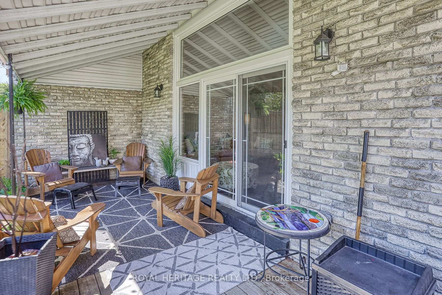 Backyard seating area